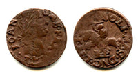 Copper solidus, Johann II Casimir (1648-68), Polish-Lithuanian Commonwealth (KM #50)