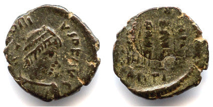AE3 of Arcadius (383-408 CE), Antioch mint, Roman Empire (RIC 151)