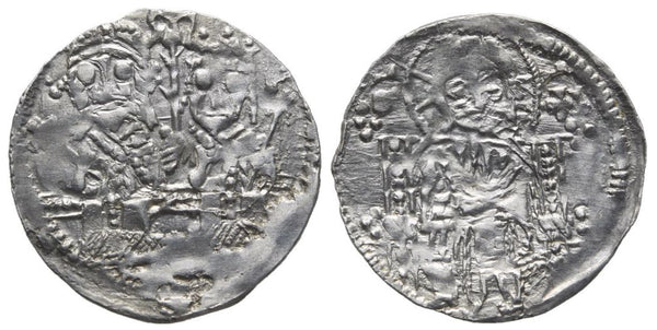 Rare silver 1/2 dinar of Stefan Urosh IV Dushan (1331-1355), Serbian Kingdom