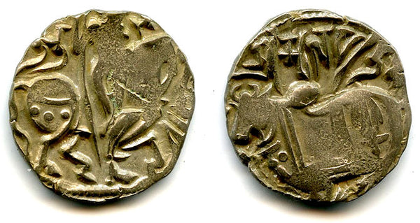 Light standard silver drachm of Spalapati Deva, c.750-800 AD, Kabulshahi (Tye #4)
