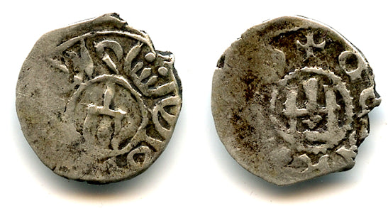 Nice silver asper, Genoese-Tartar coins, Jochid Mongols, Caffa, Golden Horde (Ret.#49)