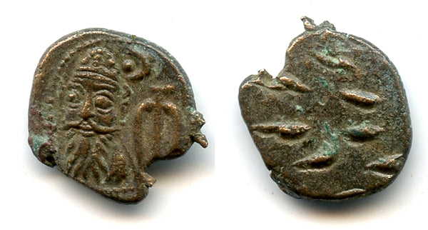 AE drachm of Orodes II (c.100 AD), dashes rev., Susa, Elymais Kindgom