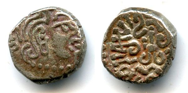 Silver drachm of Kumaragupta (c.407-451 CE), Kathiawari mint 3, Gupta Empire, India (F/T G23a)