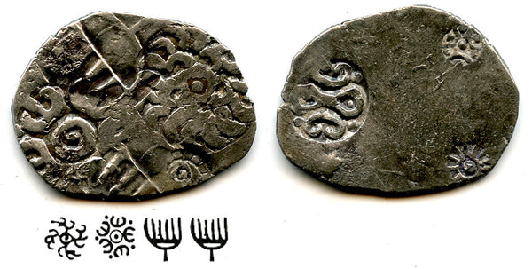 Rare silver vimshatika, Kashi Janapada under Kasala (c.525-475 BC), India (R-900)