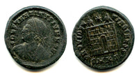 Camp-gate follis of Constantine II as Caesar (317-37), Cyzicus, Roman Empire