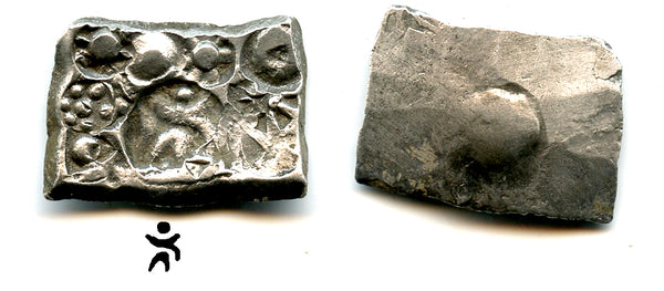 Silver 5-mana, Shakya Janapada - time of Buddha, c.600-500 BC, India (R#533)