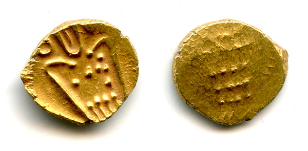 Gold Kali fanam, unknown mint in Karnataka, 1500-1750, S. India (H#3.03.01)