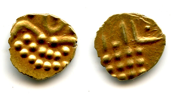 Gold fanam, Trivandrum mint, Rajas of Travancore, c.1790s, India (H#1.17)