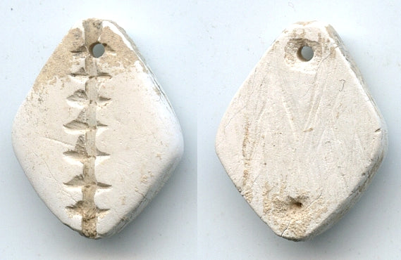 Rare authentic white stone cowrie coin, W. Zhou (1046-771 BC), N. China