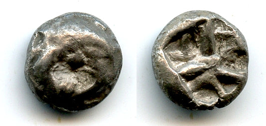 Archaic silver drachm, c.500-475 BC, Parion, Mysia, Ancient Greek coinage