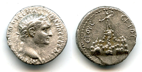 Silver drachm of Emperor Vespasian (69-79 AD), Caesarea, Cappadocia