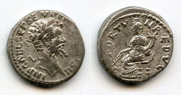 FORTVN REDVC silver denarius of Septimius Severus (193-211 AD), Emesa, Roman Empire