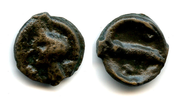 Potin coin, the Leuci, c.1st century BC, Geltic Gaul