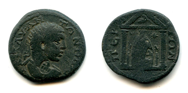 Radiate AE25 of Elagabalus (218-222 AD), Perga, Pamphylia, Roman Provincial coinage
