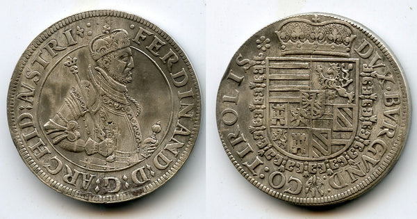 Silver taler, Ferdinand II as Archduke (1564-1595), Hall mint, Austria