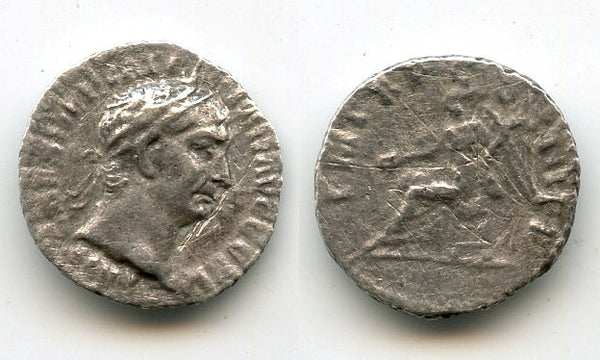 Silver denarius, Trajan (98-117 CE), Rome mint, Roman Empire