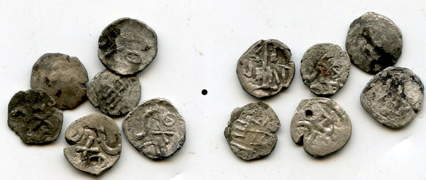 Lot of 6 various rare silver coins, WTR, c.100-150 CE, Himyarites, Arabia