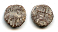 Lead karshapana (PB14), Virapurushadatta (c.250-274 CE), Ancient India