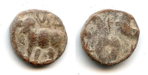 Lead karshapana (PB15), Ehuvala Chamtamula (c.275-300 CE), Ikshvakus, India