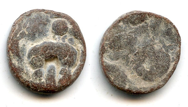 Lead karshapana (PB15), anonymous type, early 300s CE, Ikshvakus, India