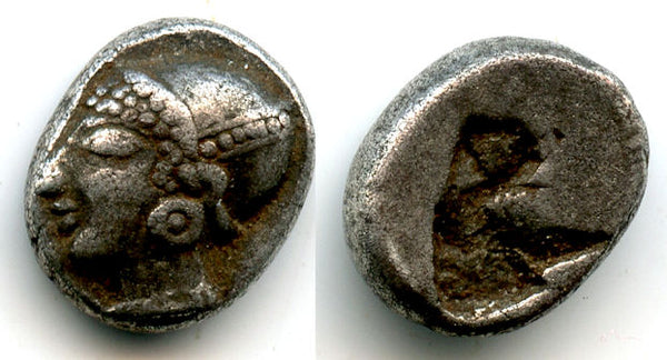 Archaic silver diobol, c.500 BC, Phokaia, Ionia, Ancient Greek coinage