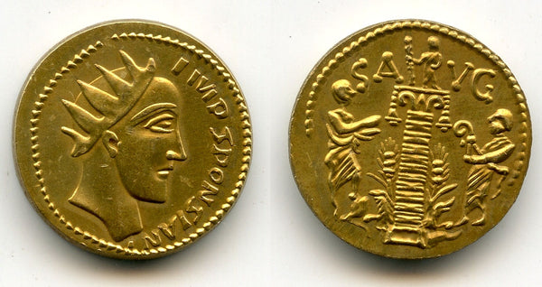 Modern copy - gold double-aureus of Sponsianus, 3rd century, Roman Empire
