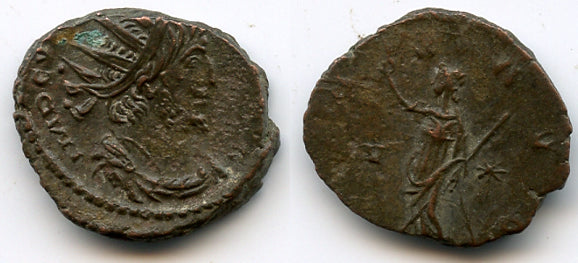 AE antoninianus of Victorinus (269-271 AD), PAX AVG, Gallo-Roman Empire (RIC 118)