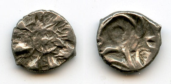 RRRR unknown silver damma, Sindh, c.712/730 CE, local Hindu Rajas under Muslim Sindh