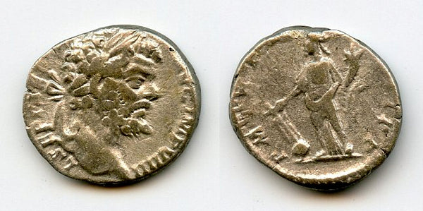 Silver denarius of Septimius Severus (193-211 AD), Roman Empire (RIC 104)
