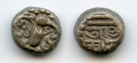 Silver drachm, type 3.4, Omkara monastery, Paramaras, c.1150-1300, India