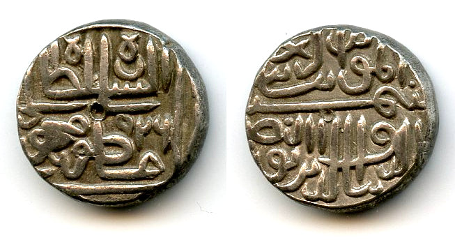 インド　Gujarat Sultanate Shams ワンタンカ 銀貨 1 Tanka - Shams al Din Muzaffar Shah III - Sultanate of
