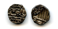 Silver 1/2 kori, early crude type, dated 978 AH, c.1600-1800, Nawanagar, India