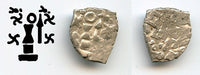 RR overstruck silver 1/4 karshapana, Surashtra Janapada (c.450-300 BC), India