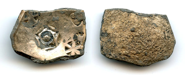 Silver 5-mana, Shakya Janapada - time of Buddha, c.600-500 BC, India (Hirano I.8)