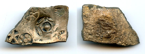 Silver 5-mana, Shakya Janapada - time of Buddha, c.600-500 BC, India (Hirano I.8)