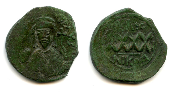 Bronze follis of Phocas (602-610 CE), Nicomedia, Byzantine Empire