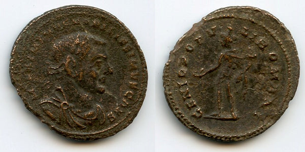 Rare large follis of Maximinus II as Caesar (305-310 CE), London, Roman Empire