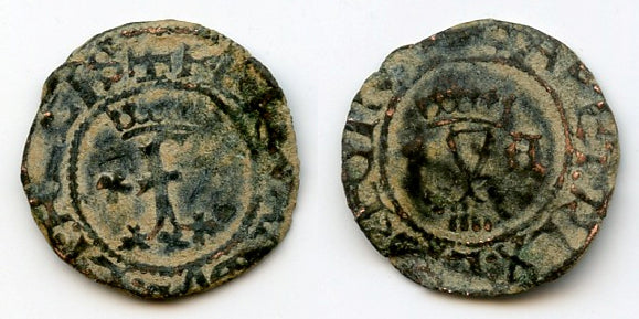 Billon blanca of Ferdinand (1479-1516) and Isabella (1474-1504) of Spain