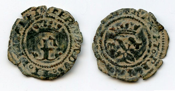 Billon blanca of Ferdinand (1479-1516) and Isabella (1474-1504) of Spain