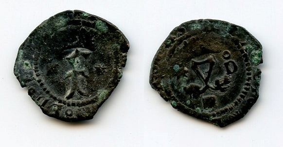 Billon blanca of Ferdinand (1479-1516) and Isabella (1474-1504) of Spain