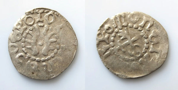 Rare silver pfennig of Bishop Johannes III Bertkow (1473-1485), Bishopric of Dorpat