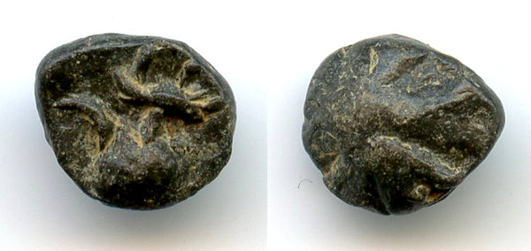 Rare small tin coin, jar type, Musi River area, Sumatra, Srivijaya Empire, 11th-13th century?