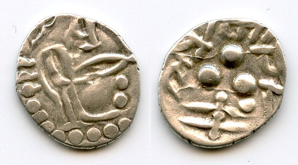 High grade silver damma, Chach of Alor in Sindh and Multan, c.675-700 AD (F/T #M9)