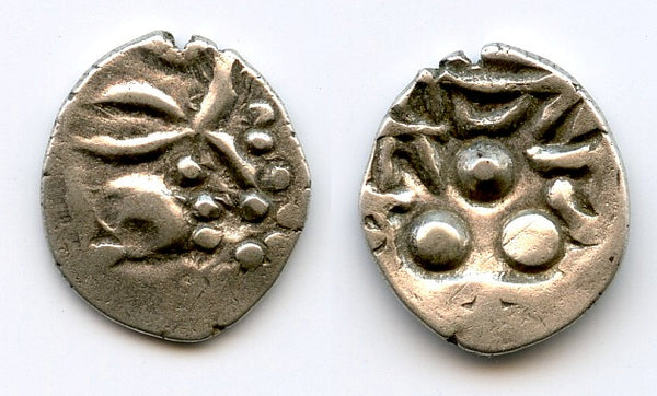 Rare silver masha, Chach of Alor in Sindh and Multan, c.675/685 AD (F/T #M4)