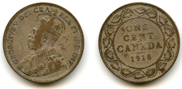 Interesting silvered cent of George V (1910-1936), Ottawa mint, Canada