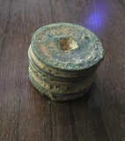 Large stack of 12 one-cash coins, Northern Song dynasty (960-1127 AD), China