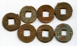 Lot of 7 various bronze ban-liang cash, Western Han, c.200-100 BC, China