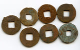 Lot of 7 various bronze ban-liang cash, Western Han, c.200-100 BC, China
