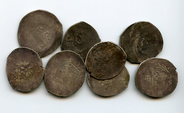 Lot of 8 silver tankas, 1600s, Bukhara, Khanate of Bukhara (Janids)