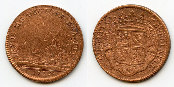 Large jeton (AE31), Burgundy, Louis XV, 1719, France